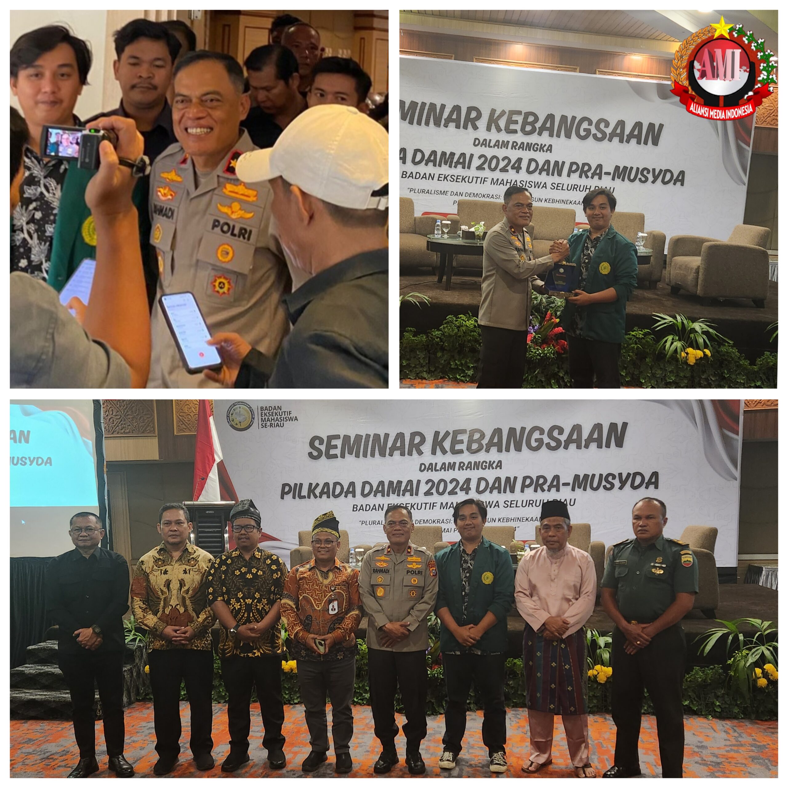 Apresiasi Giat Seminar Kebangsaan dalam rangka Pilkada Damai 2024, Berikut Pujian Wakapolda Riau pada BEM se-Riau